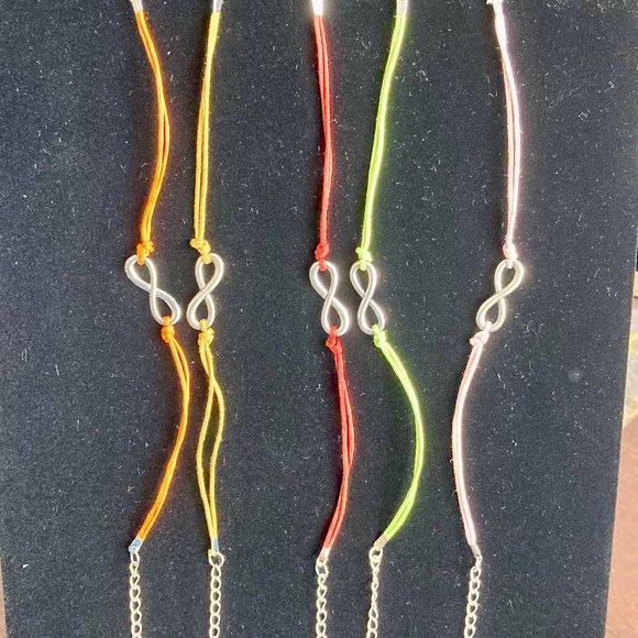 NWT - Double-stranded bracelet w/silver-tone infinity sign & ext. chain - Picture 7 of 12